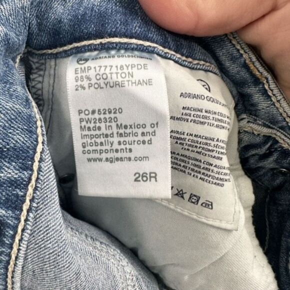 AG Jeans The Farrah Skinny Ankle high rise Blue Medium Wash‎ Whiskering Size 26R - Picture 12 of 13